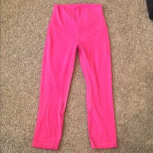 EUC Lululemon Align 21” Crop Pink High-Waisted Leggings